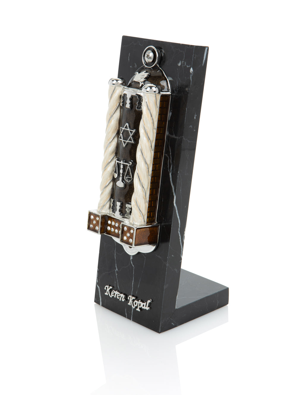 Brown Modern Judaica Mezuzah