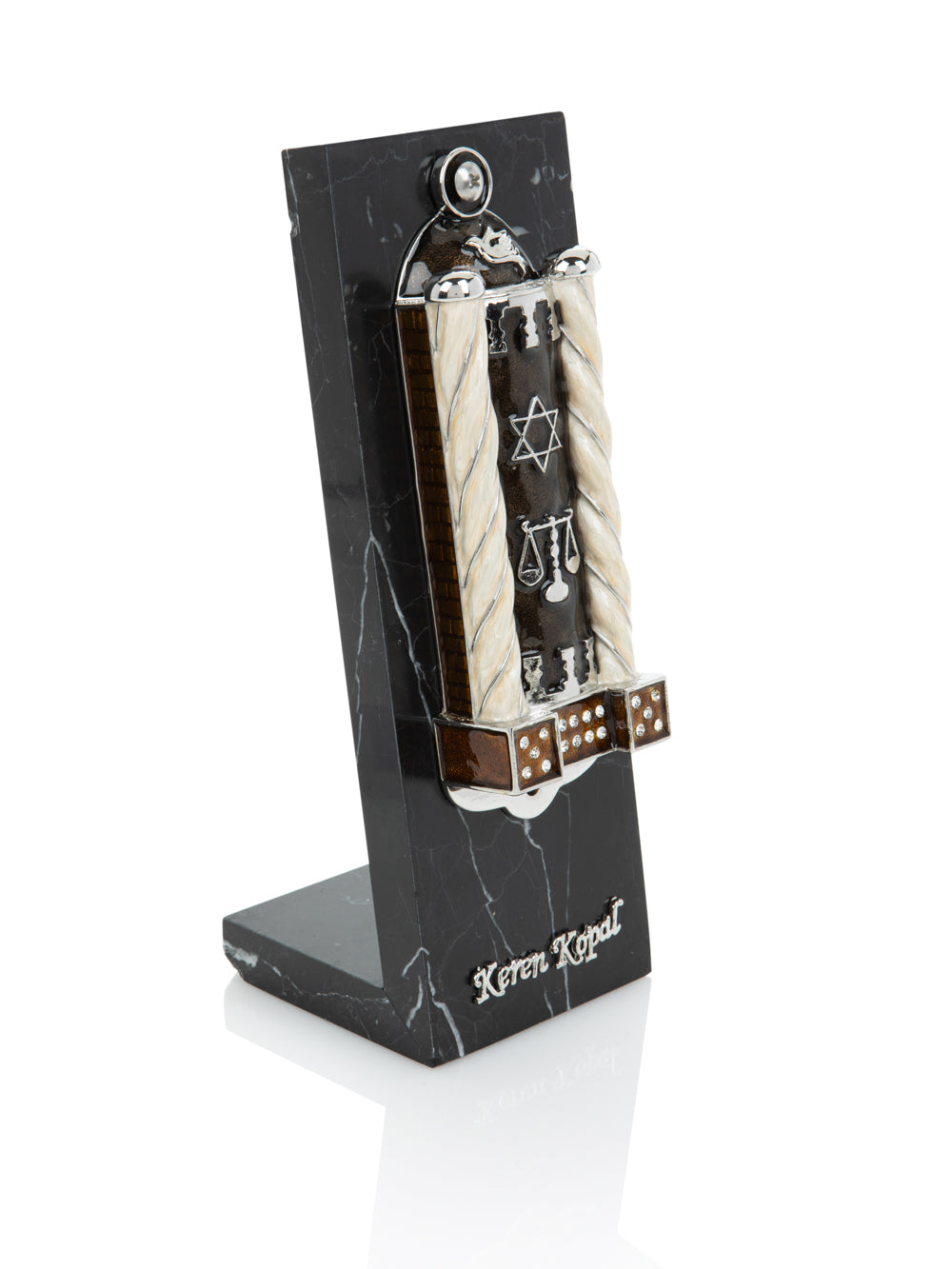 Brown Modern Judaica Mezuzah