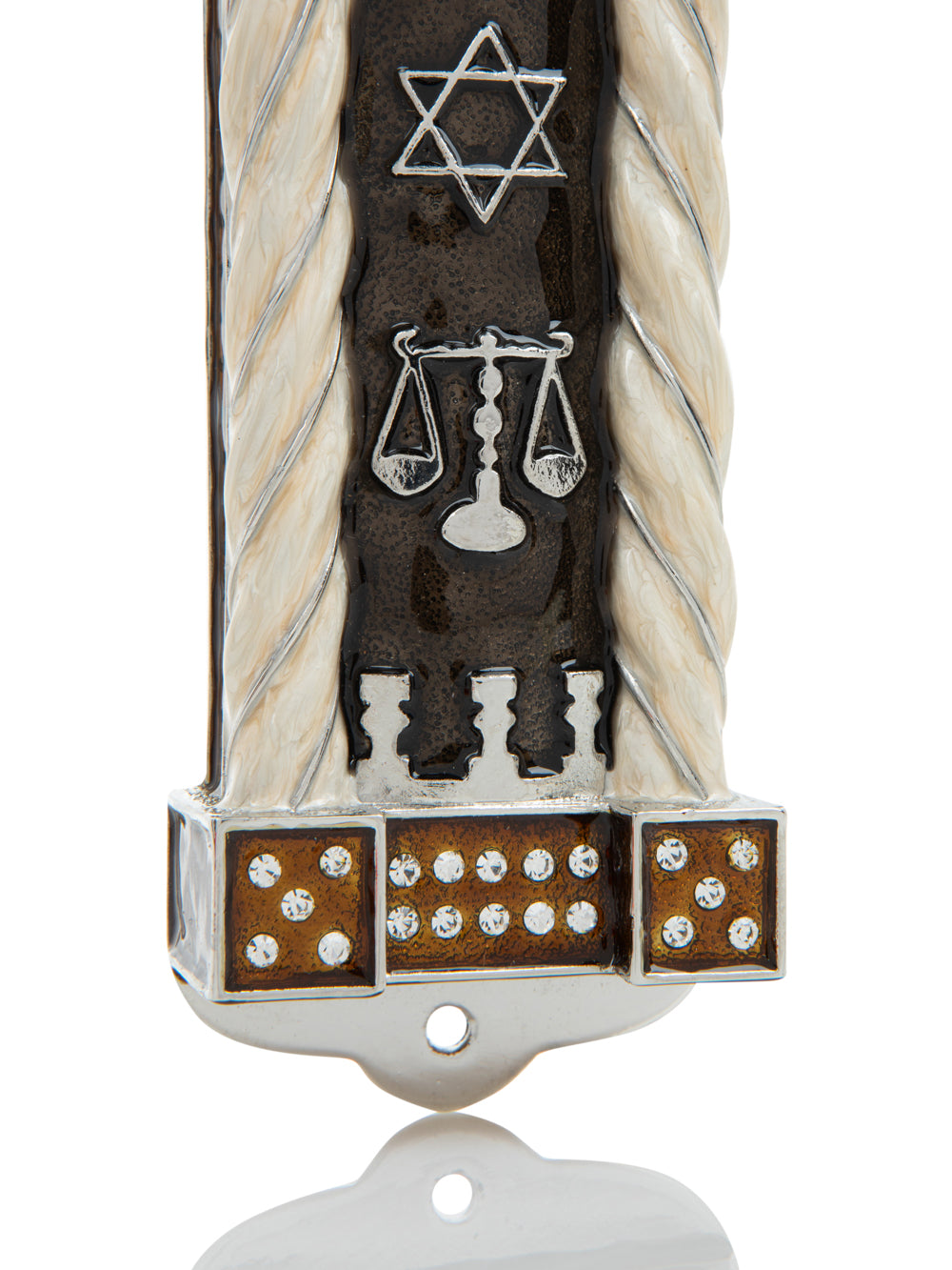 Brown Modern Judaica Mezuzah