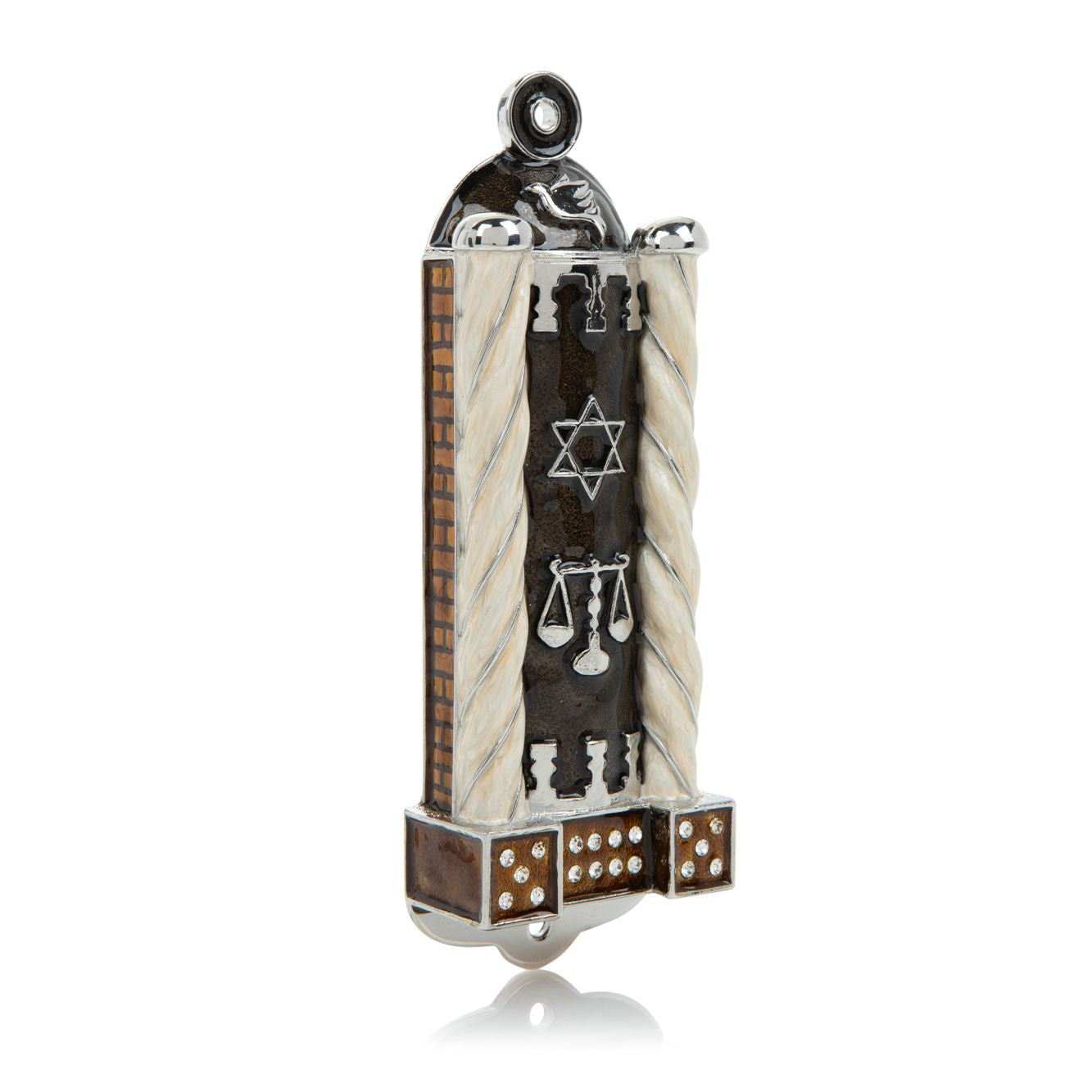 Brown Modern Judaica Mezuzah