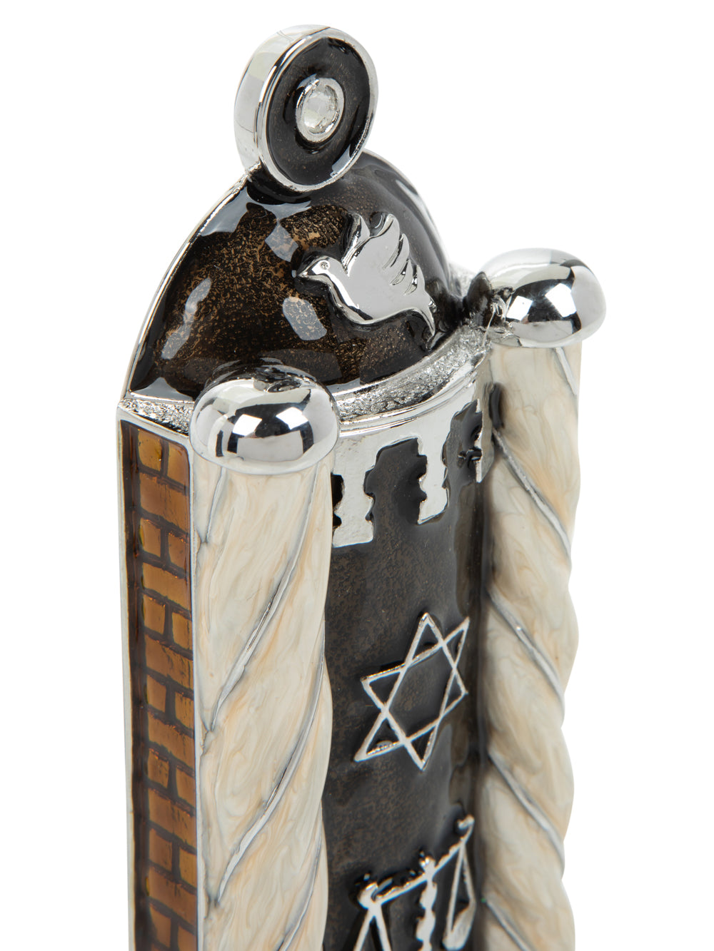 Brown Modern Judaica Mezuzah
