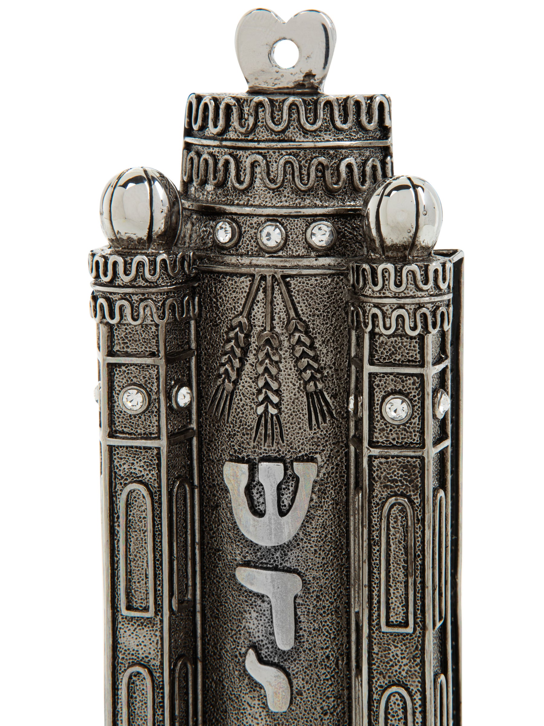 Silver Contemporary Holy Ark Mezuzah