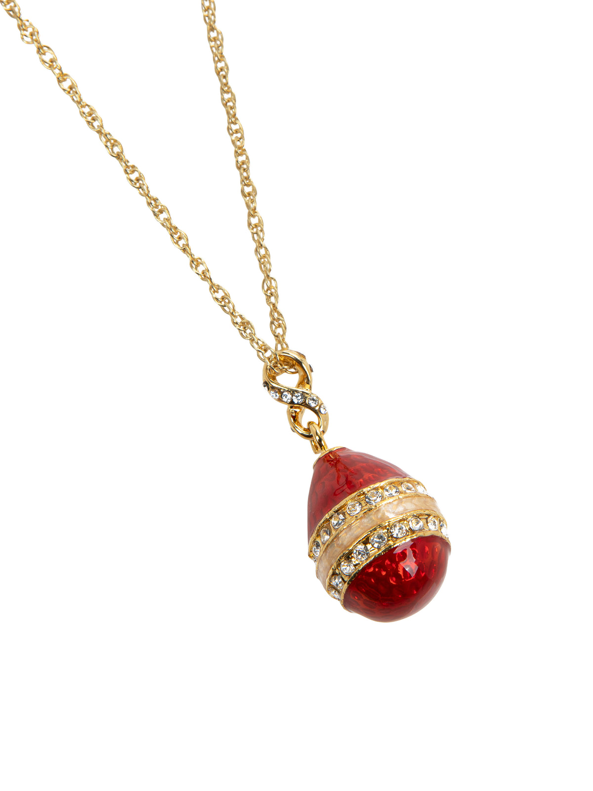 Keren Kopal Red & Gold Egg Pendant Necklace