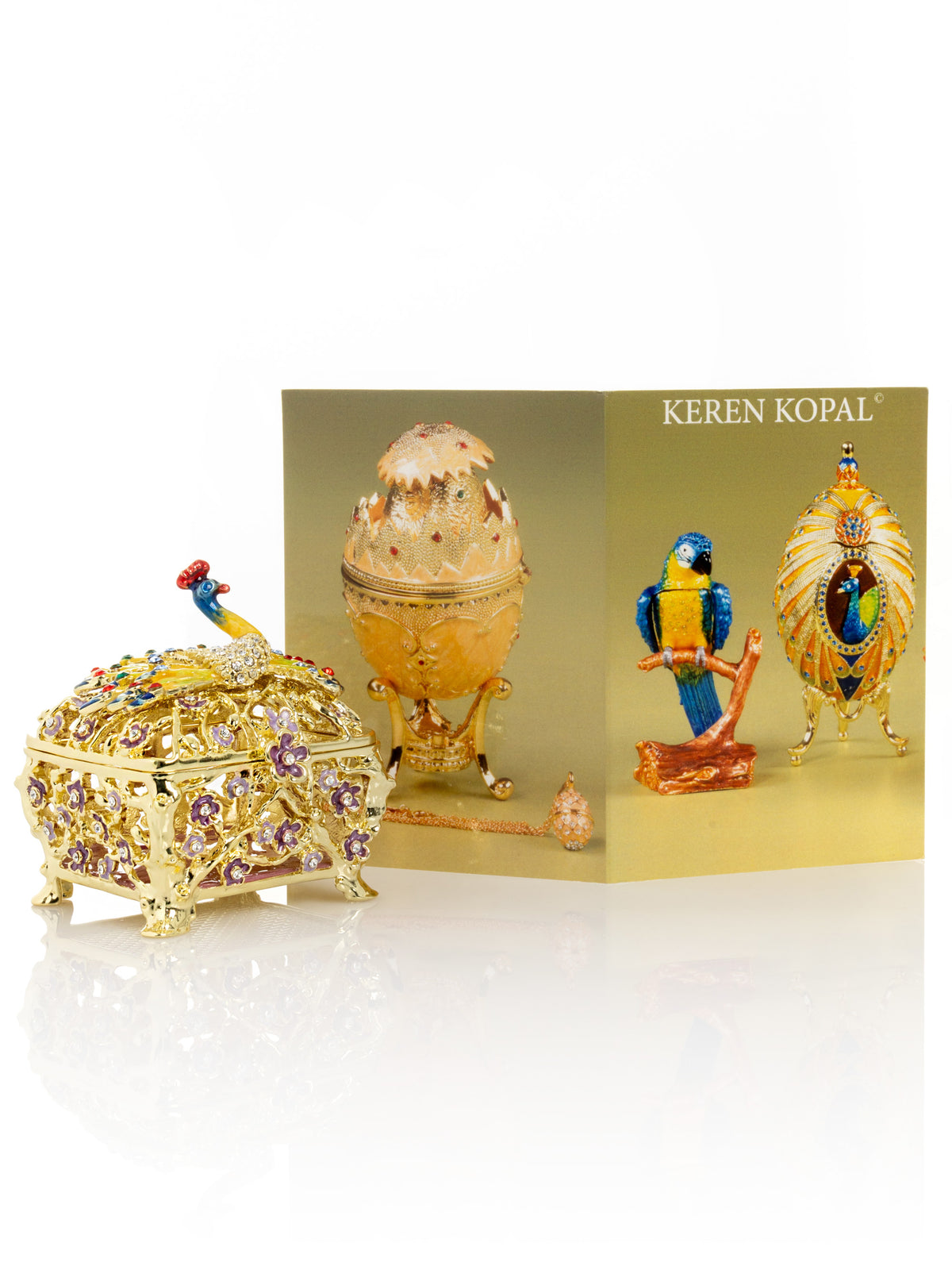Keren Kopal Peacock Trinket Box