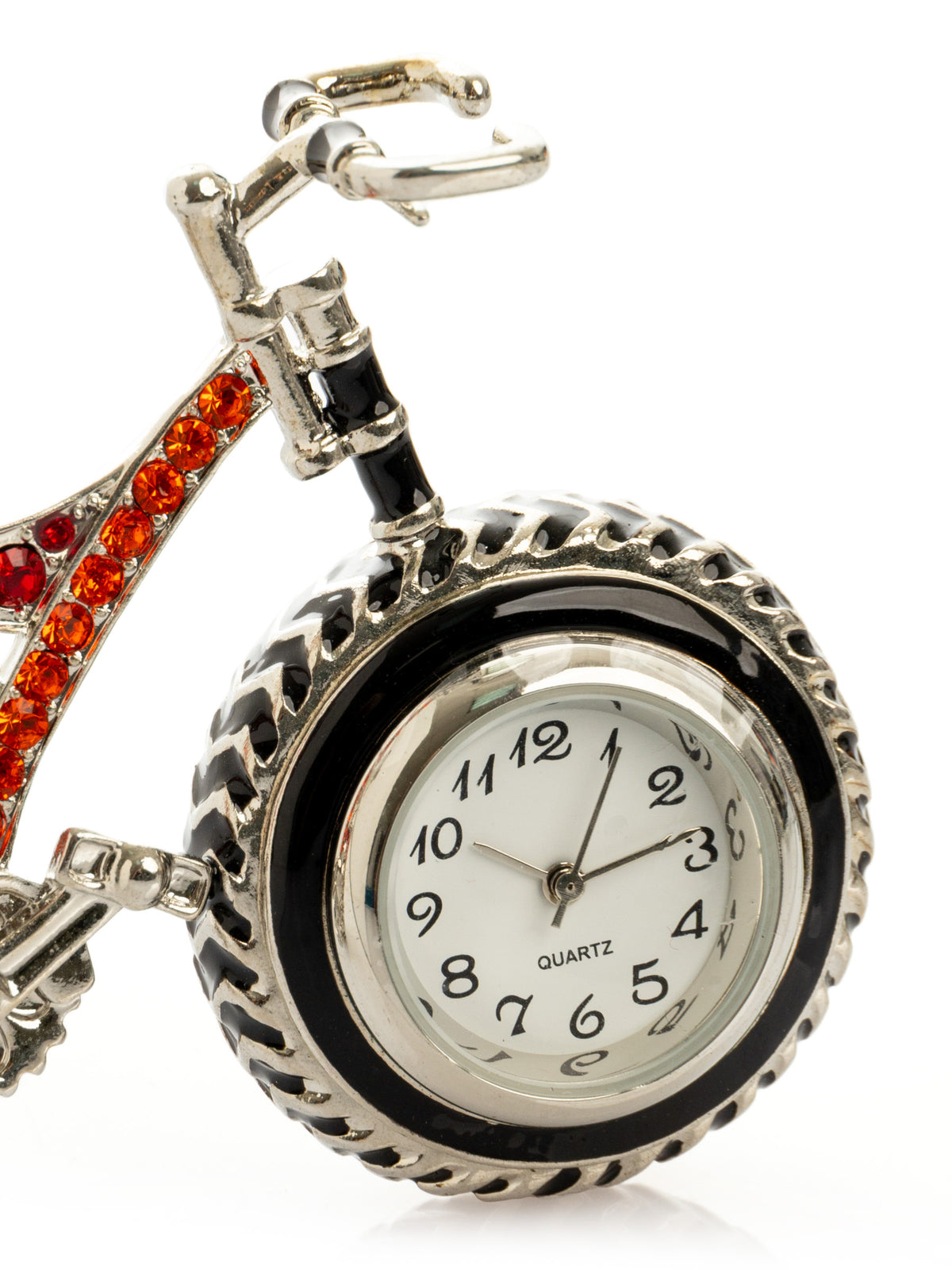 Keren Kopal Bicycle clock with Red crystals