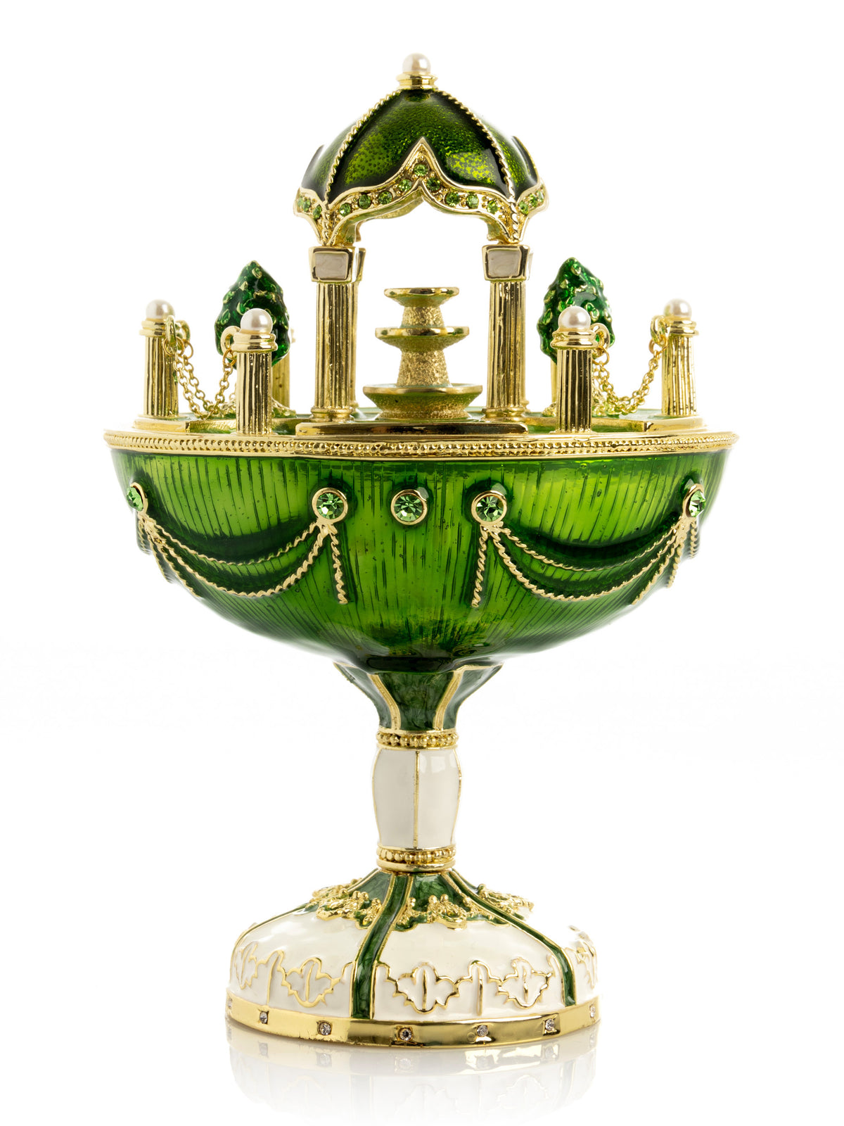 Keren Kopal Garden Pavilion Design Cupola Fountain Green Egg Limited Edition of 250 Trinket Box