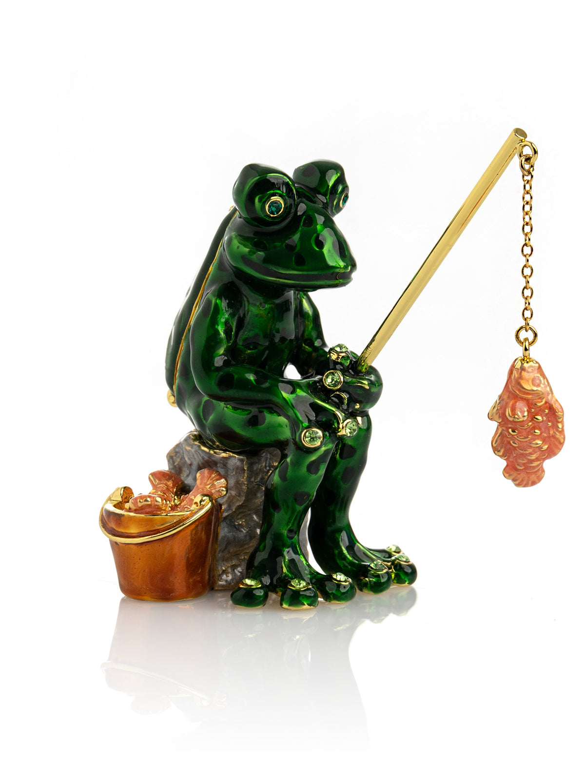 Keren Kopal Fishing Frog trinket box