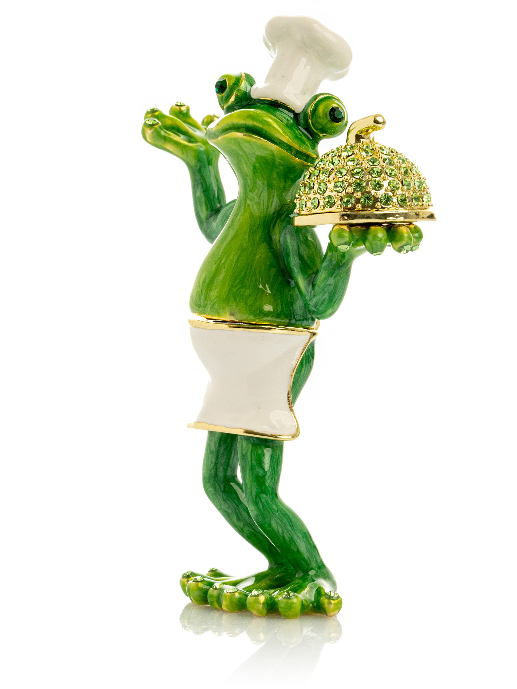 Gourmet Frog Chef Trinket Box