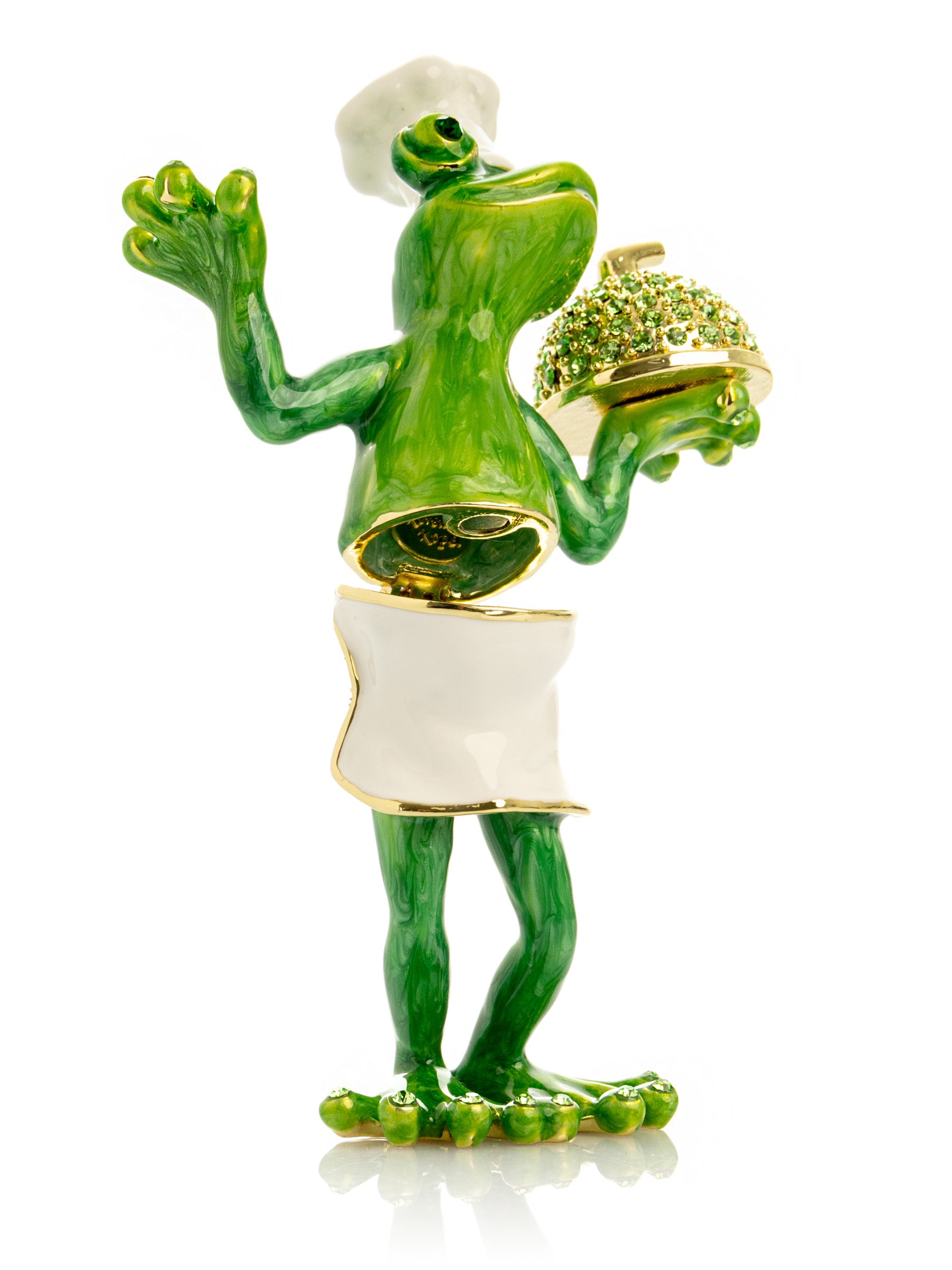 Gourmet Frog Chef Trinket Box