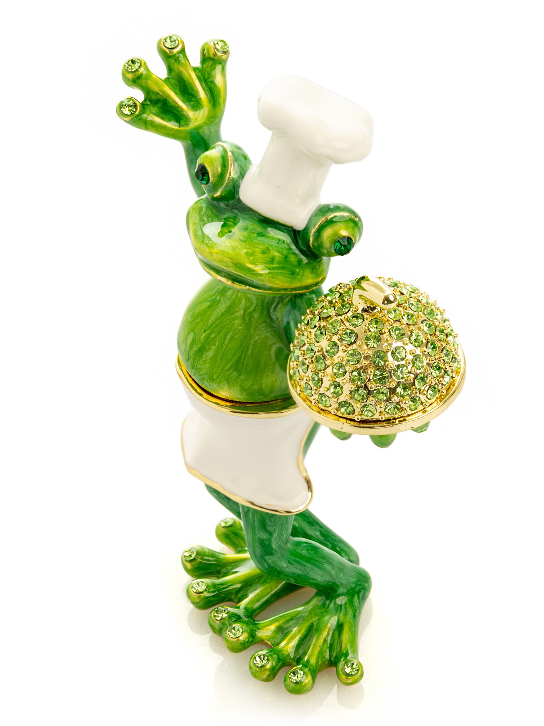 Gourmet Frog Chef Trinket Box