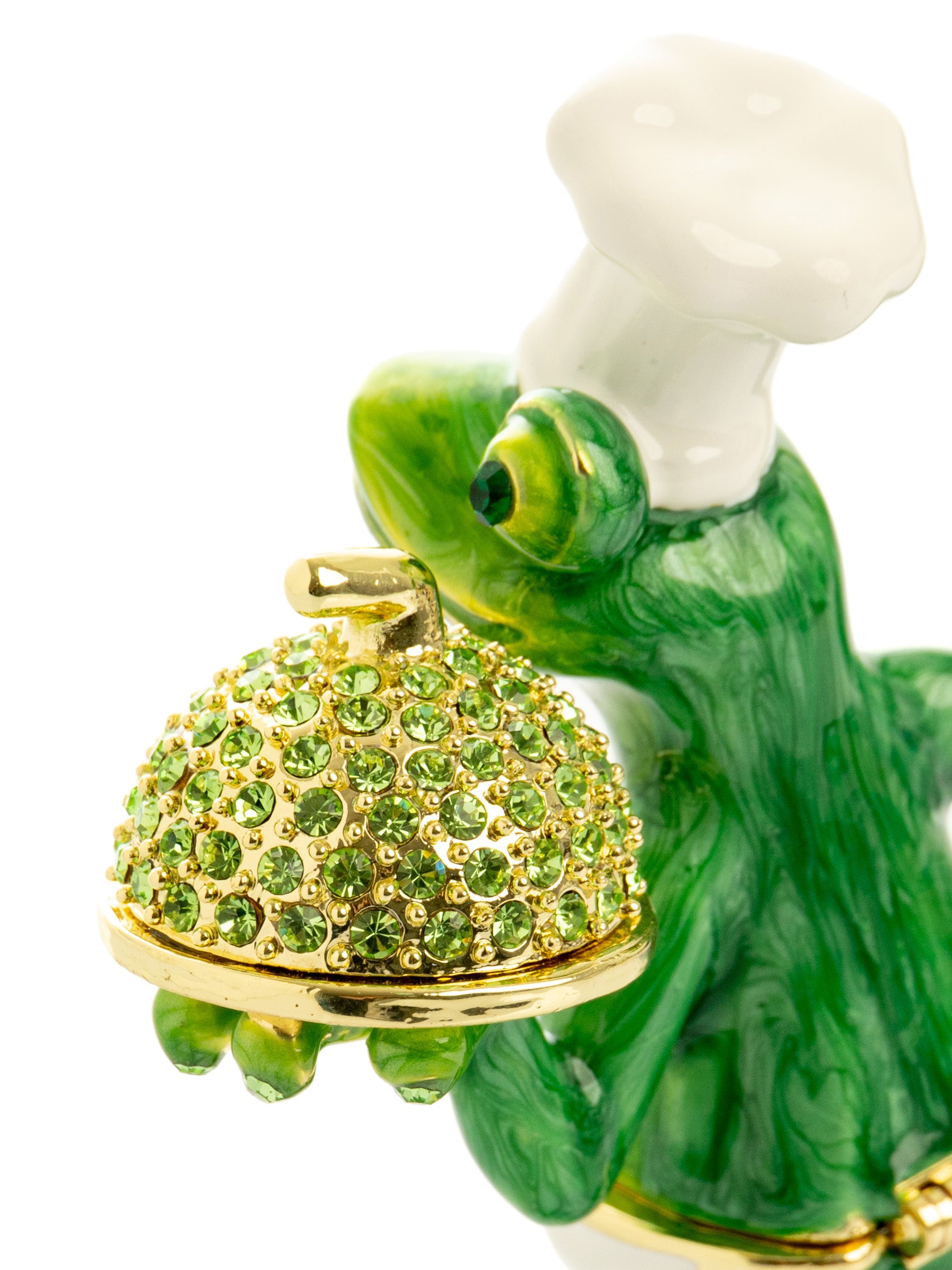 Gourmet Frog Chef Trinket Box