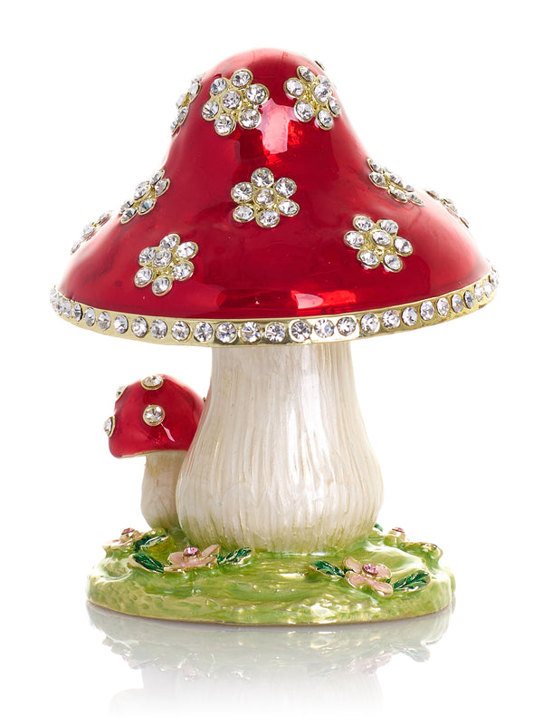 Keren Kopal Crystal-Embellished Red Mushroom Trinket Box by Keren Kopal