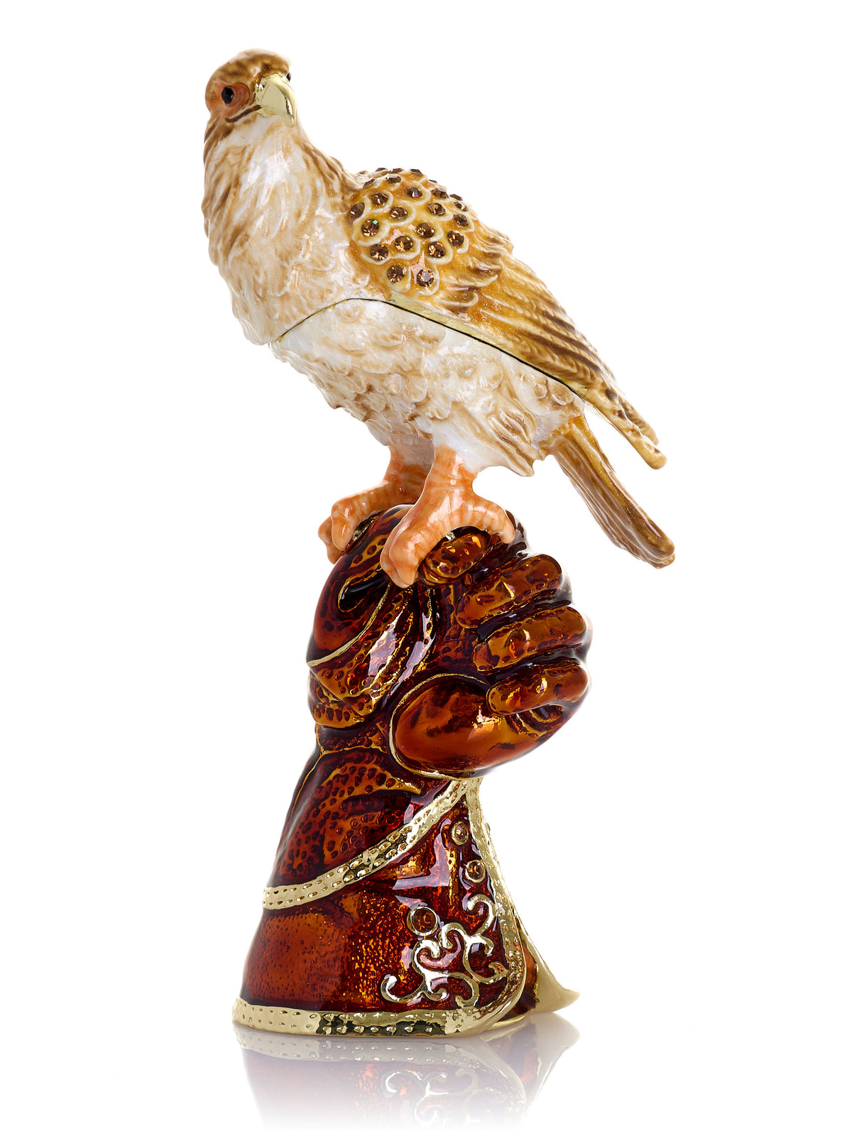 Keren Kopal Majestic Eagle on Tree Trunk Trinket Box