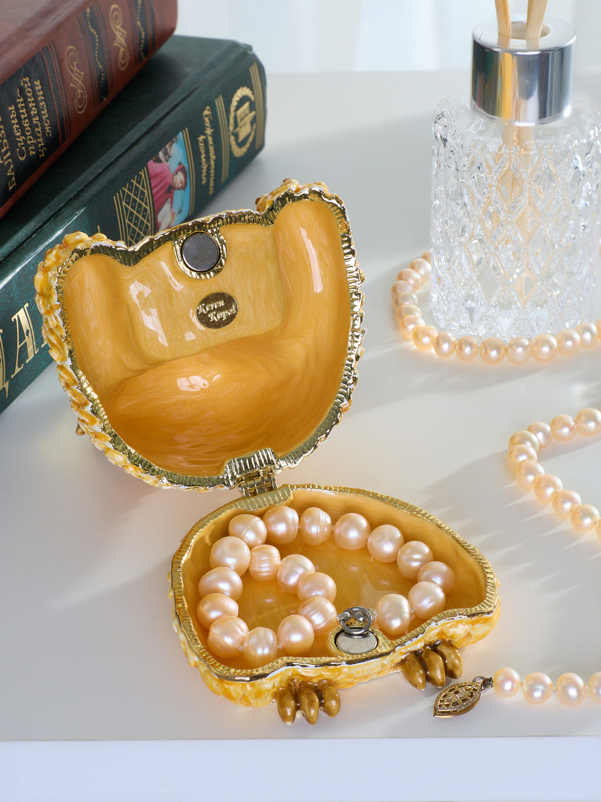 Keren Kopal Gold and Brown Owl Armchair Trinket Box
