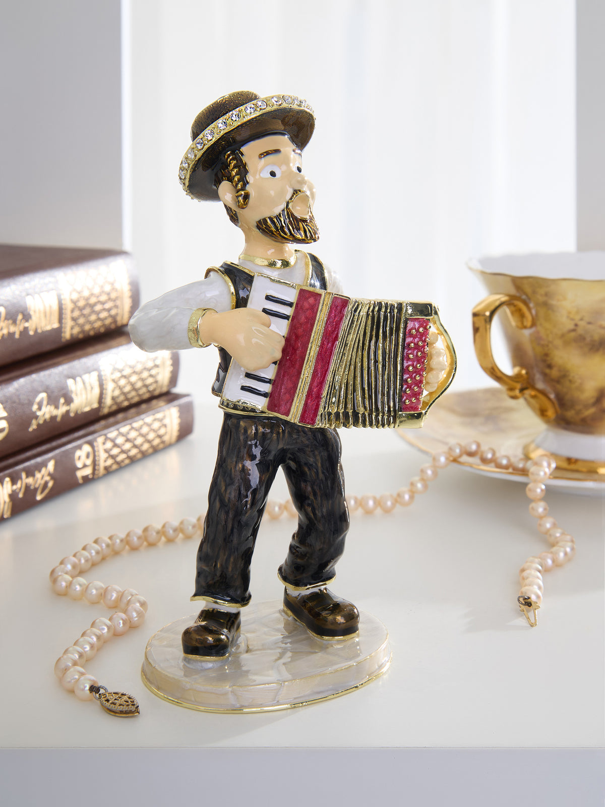 Keren Kopal Accordion Music Player Trinket Box
