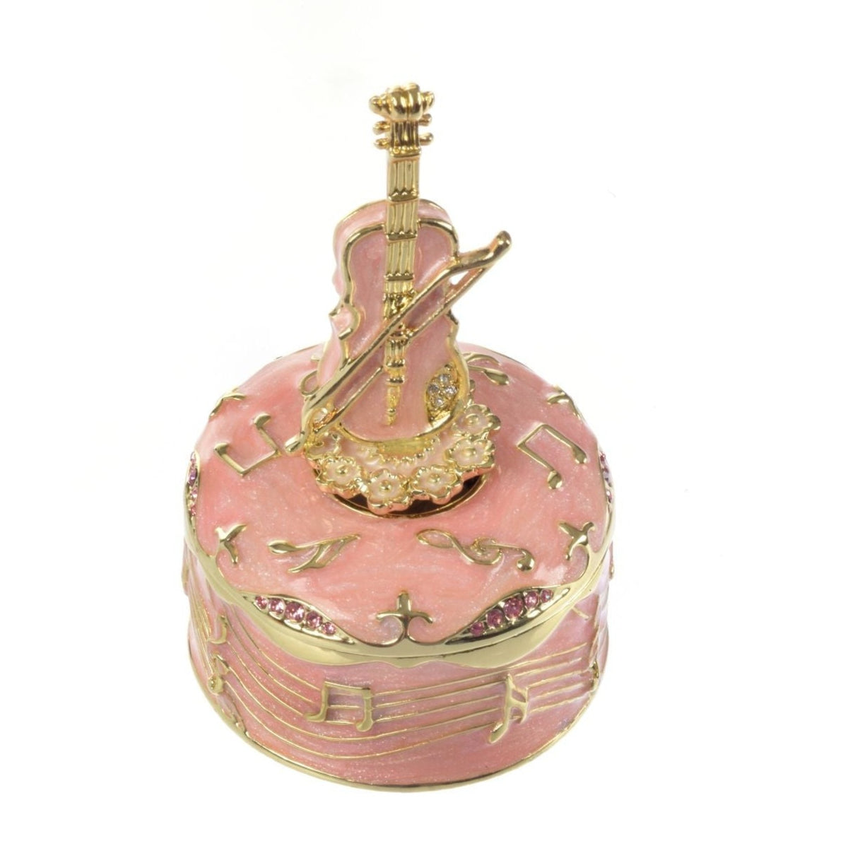 Keren Kopal Pink Musical Violin Wind up Music Box
