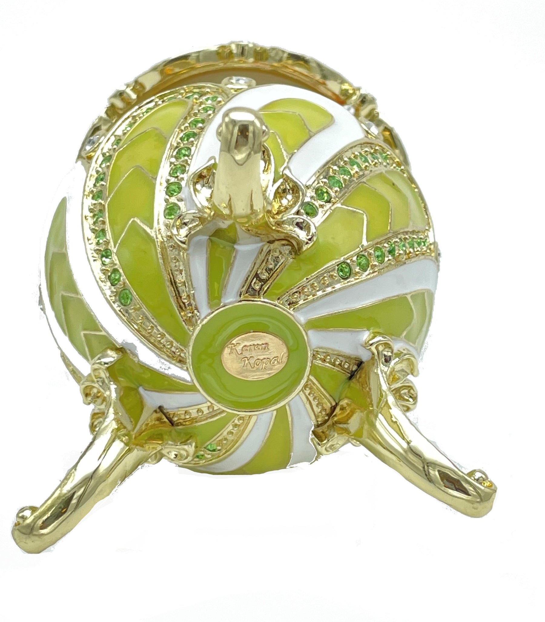 Keren Kopal Green Wind up Musical Carousel Swan lake by Tchaikovsky