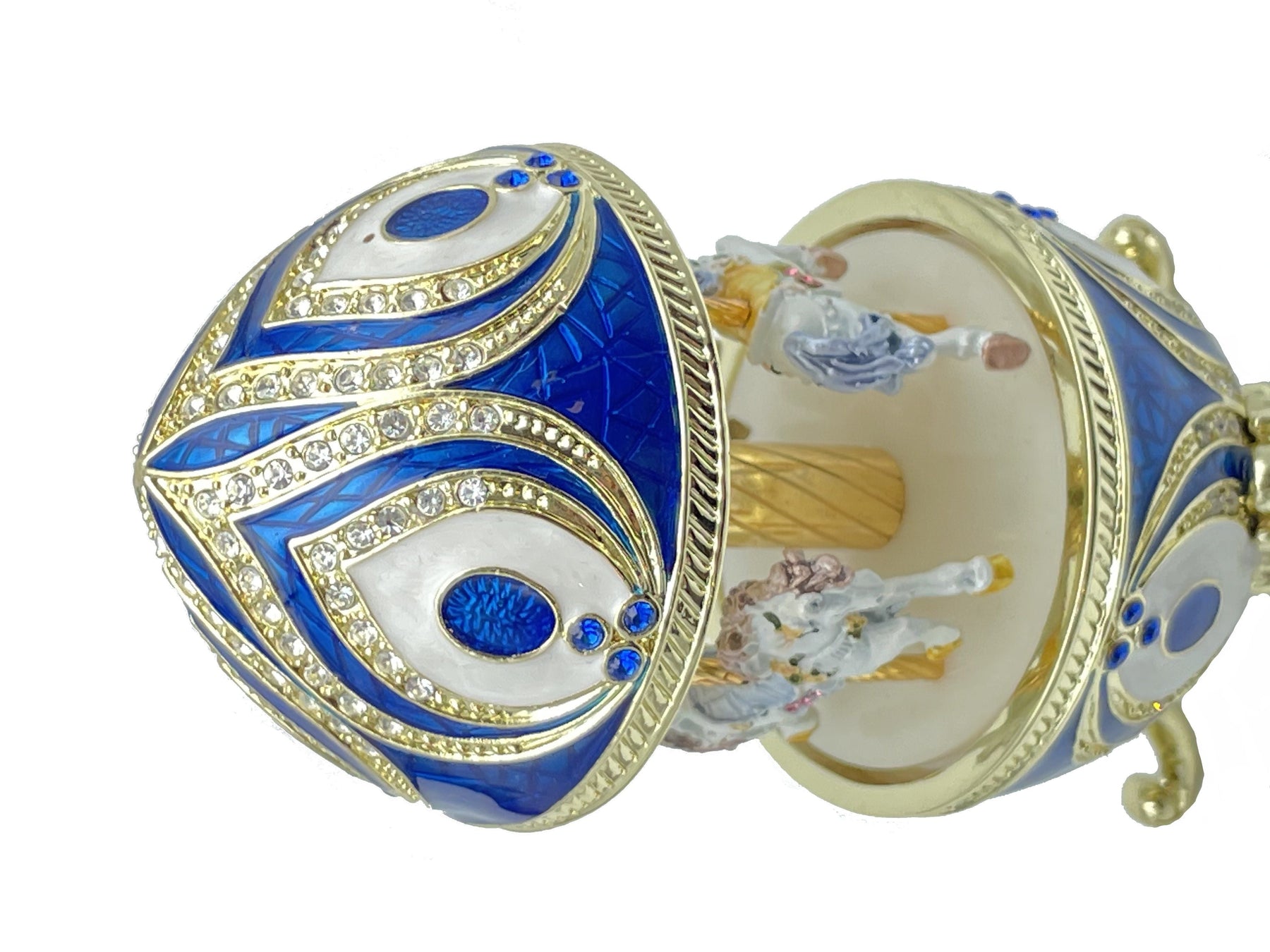 Keren Kopal Blue Musical Carousel with Royal Horses