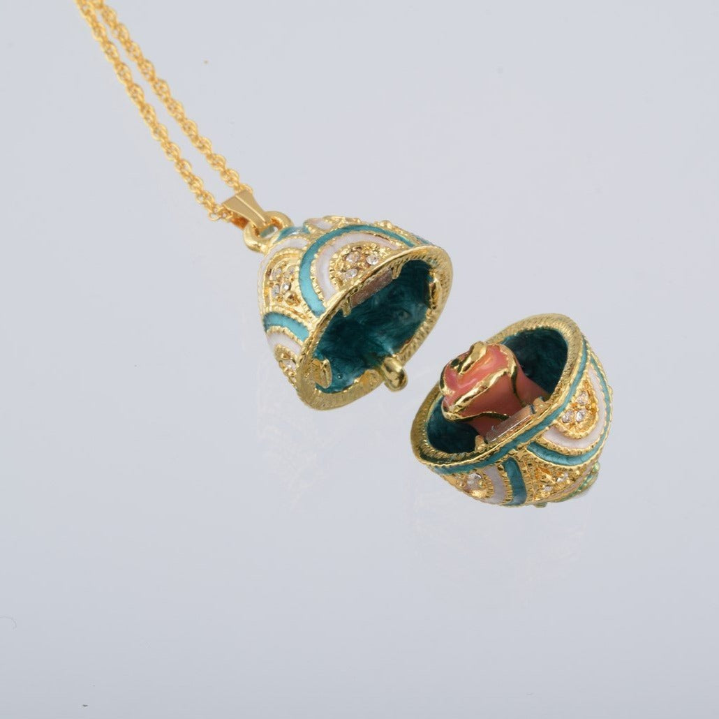 Keren Kopal Gold & Light Blue Egg Pendant Necklace