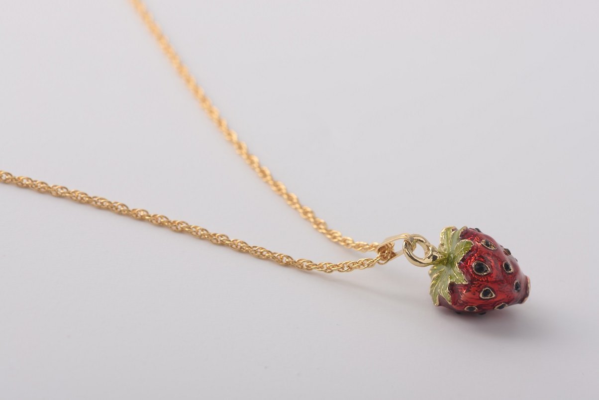 Keren Kopal Red Strawberry Pendant Necklace