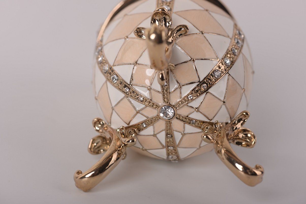 Keren Kopal White & Pink Music Playing Faberge Egg