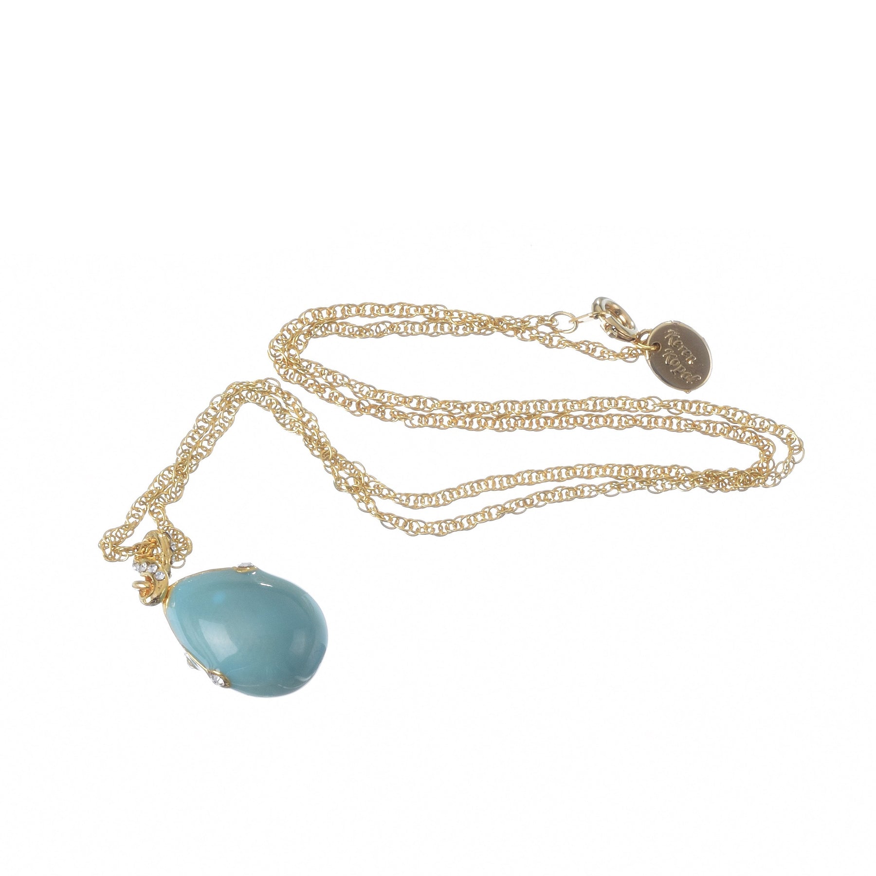 Keren Kopal Turquoise Egg Pendant Necklace