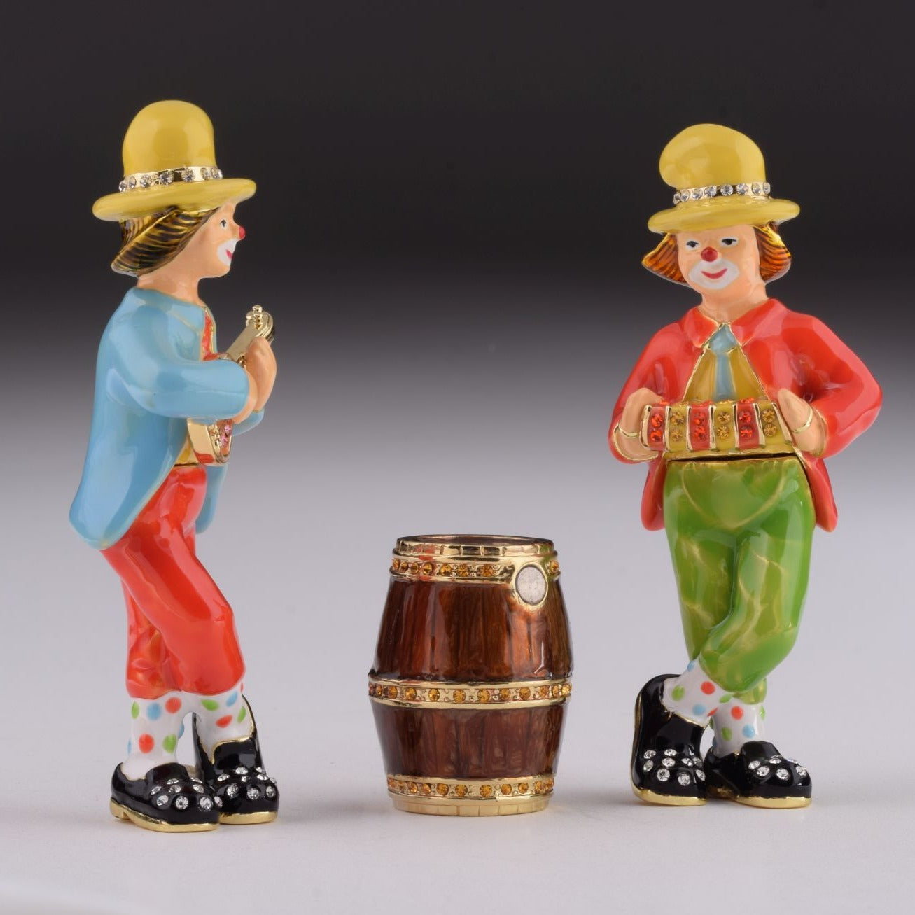 Keren Kopal Two Circus Clowns Playing Music