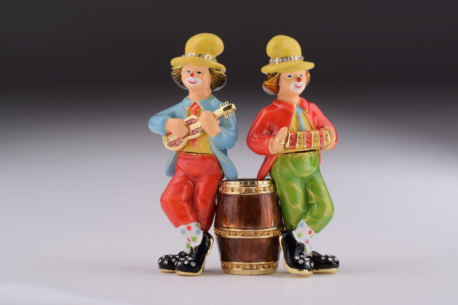 Keren Kopal Two Circus Clowns Playing Music