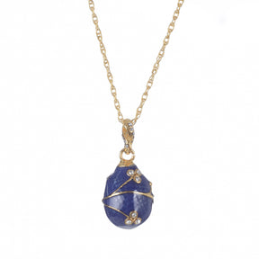Keren Kopal Blue Egg Pendant Gold Necklace