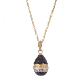 Keren Kopal Black & Gold Egg Pendant Necklace
