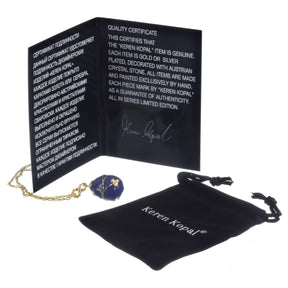 Keren Kopal Blue Egg Pendant Gold Necklace