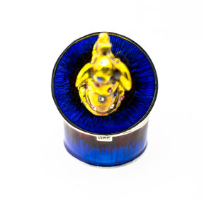 Keren Kopal Gold Elephant on Blue Trinket Box