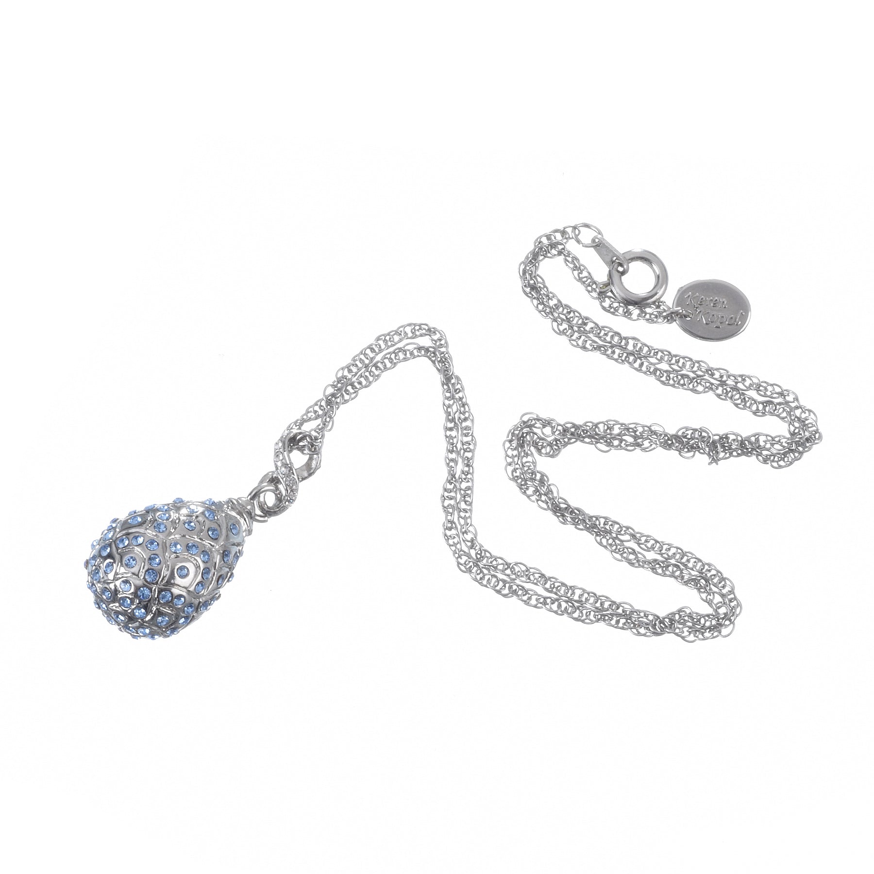 Keren Kopal Silver Egg Pendant Necklace