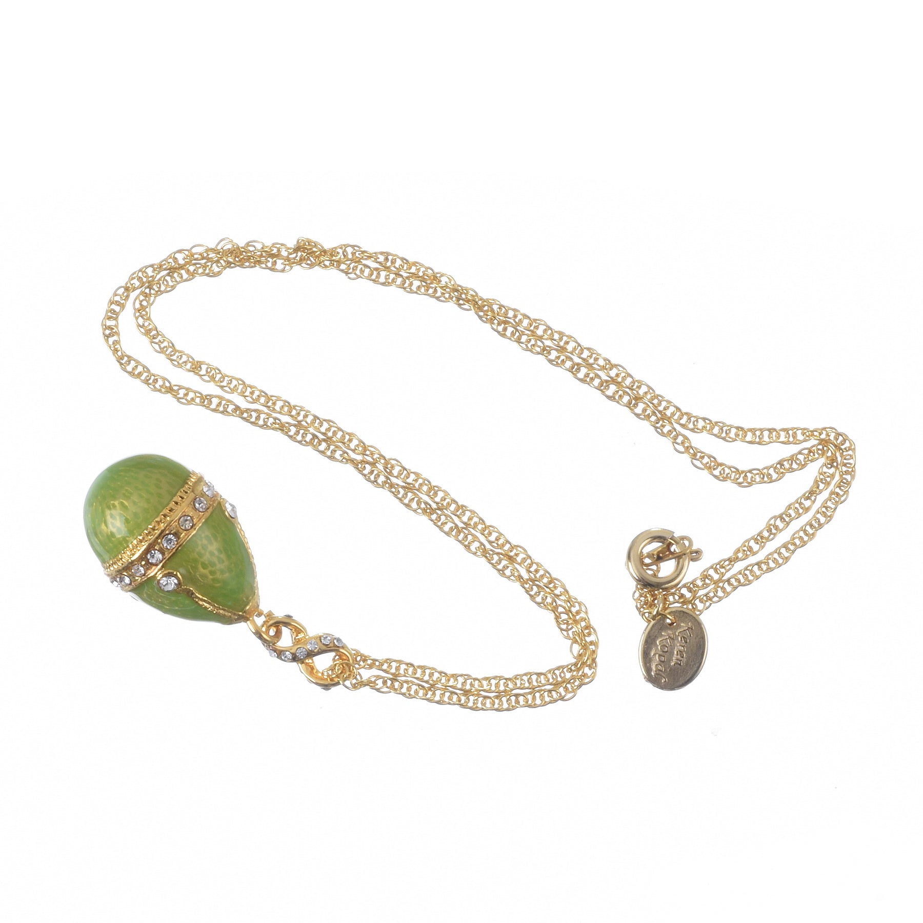 Keren Kopal Gold & Green Egg Pendant Gold Necklace