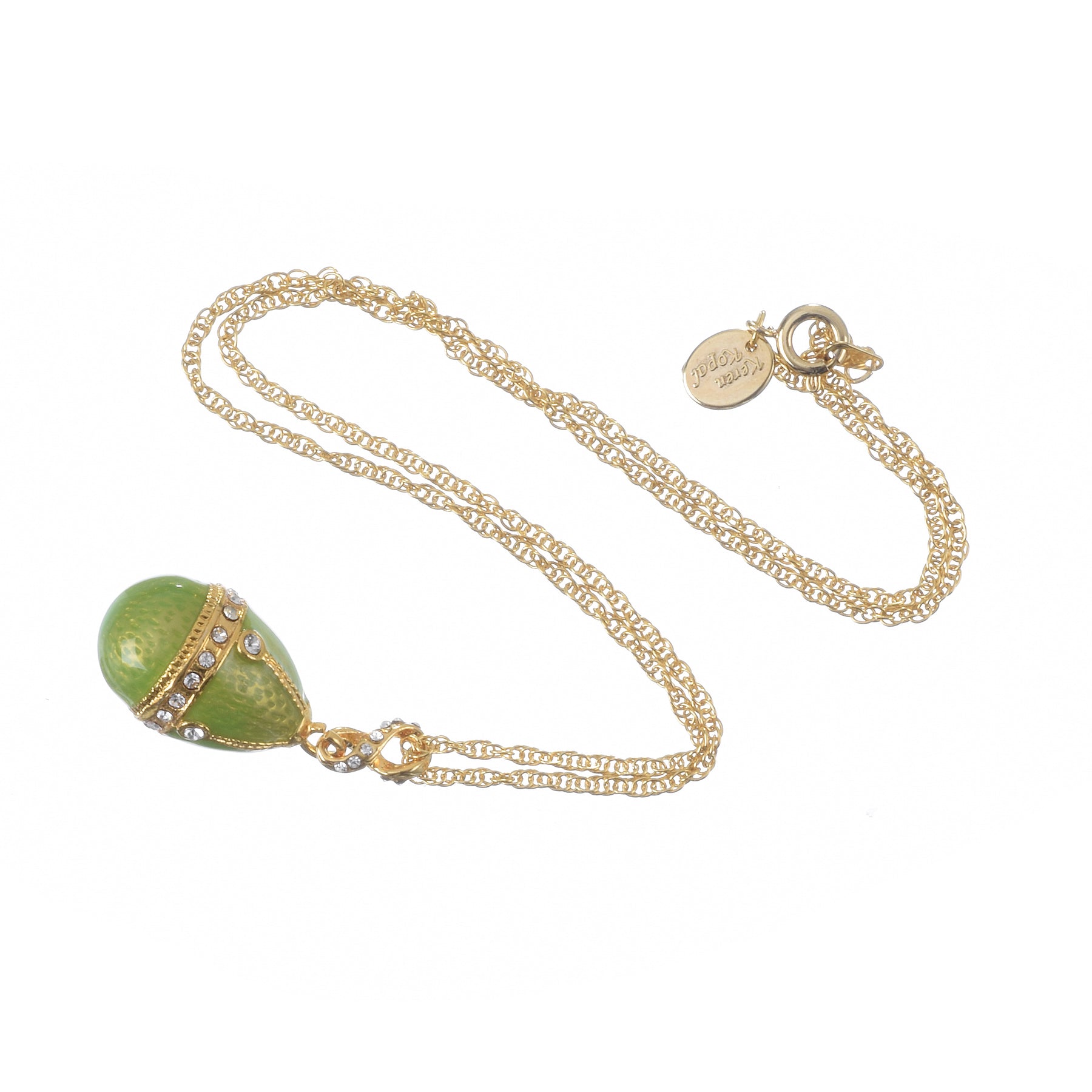 Keren Kopal Gold & Green Egg Pendant Gold Necklace