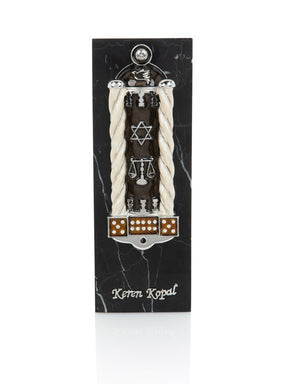 Brown Modern Judaica Mezuzah