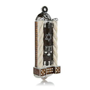 Brown Modern Judaica Mezuzah