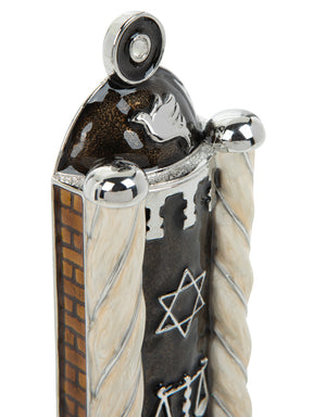 Brown Modern Judaica Mezuzah
