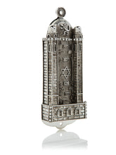 Keren Kopal Silver Western Wall style Mezuzah