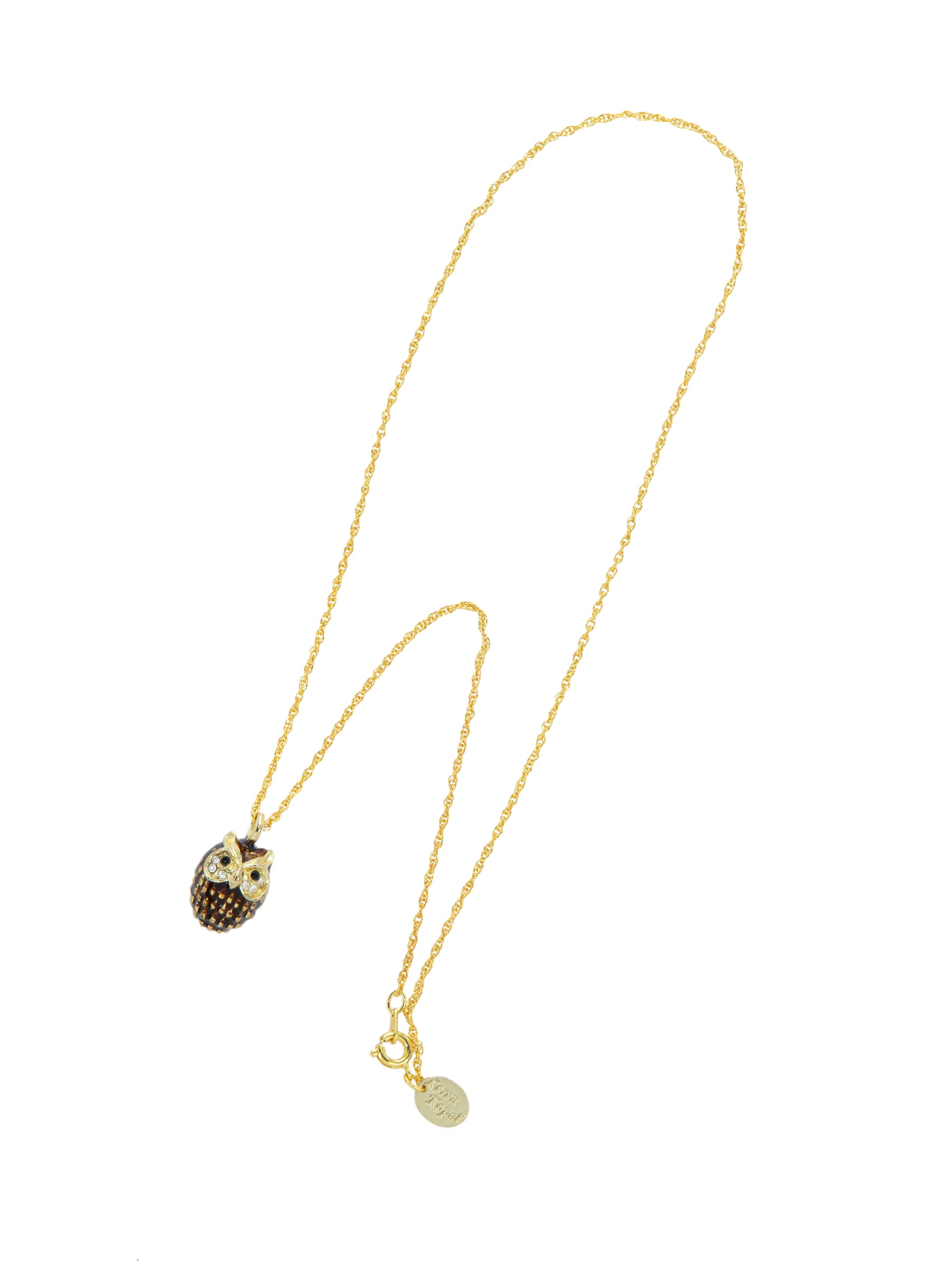 Halskette mit Eulen-Charm-Anhänger