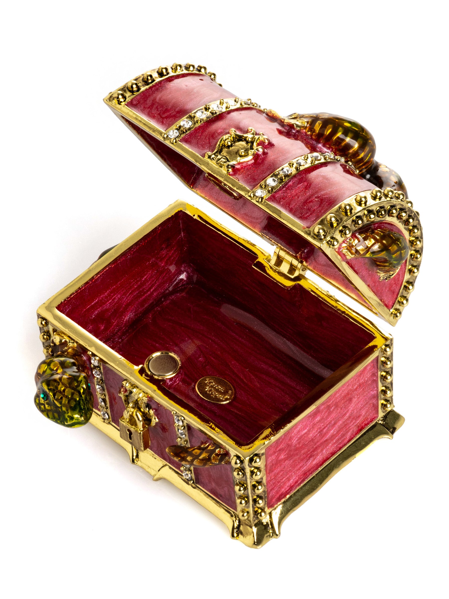 Red Treasure Chest with Snake