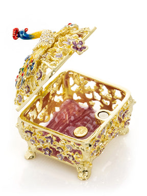 Keren Kopal Peacock Trinket Box