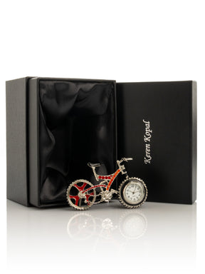 Keren Kopal Bicycle Clock with Red crystals