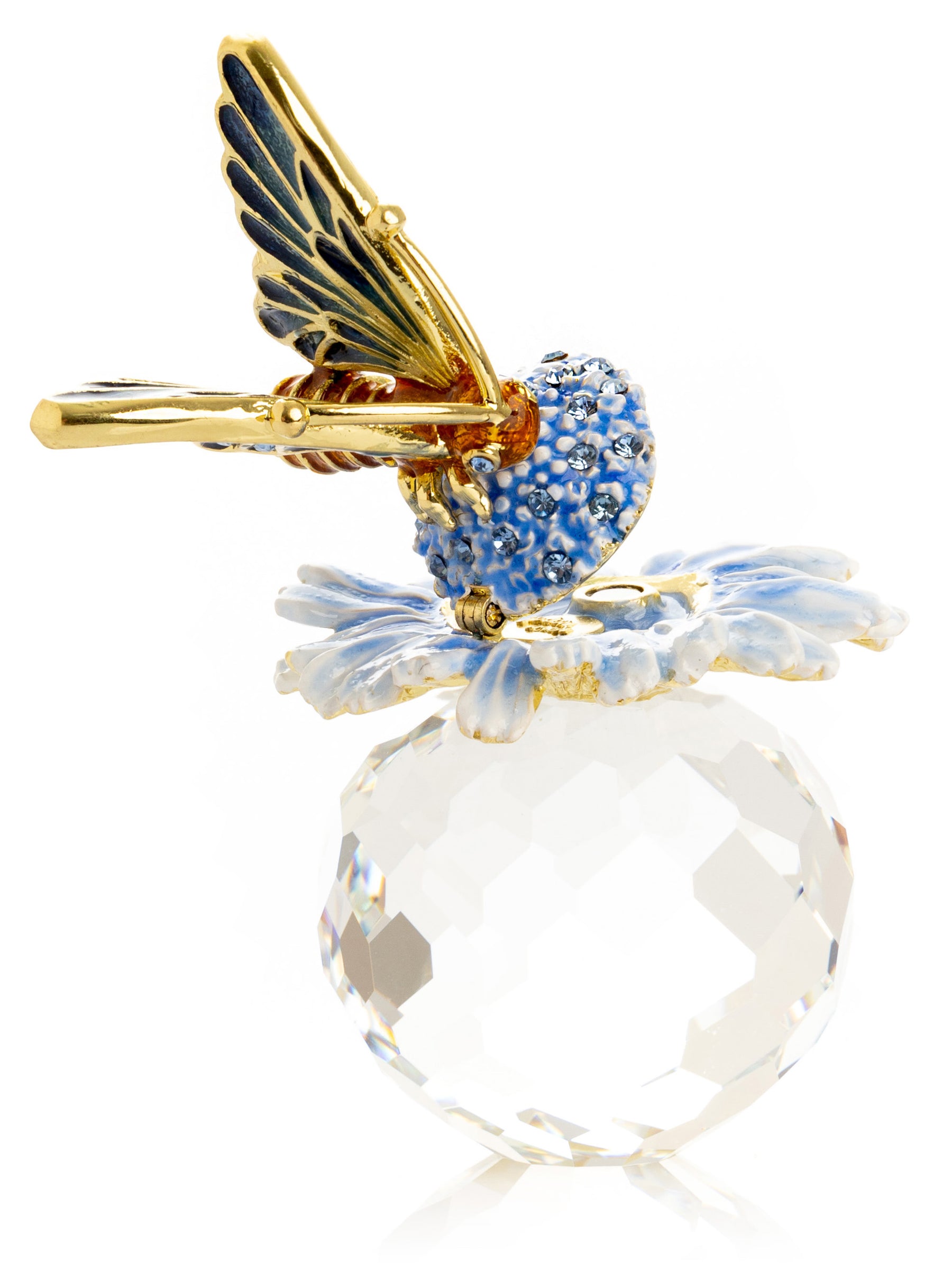 Keren Kopal Butterfly sitting on Flower and Crystal