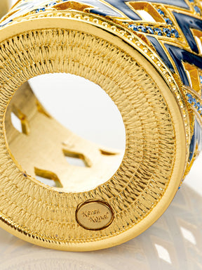 Keren Kopal Blue Decorated Candle Holder