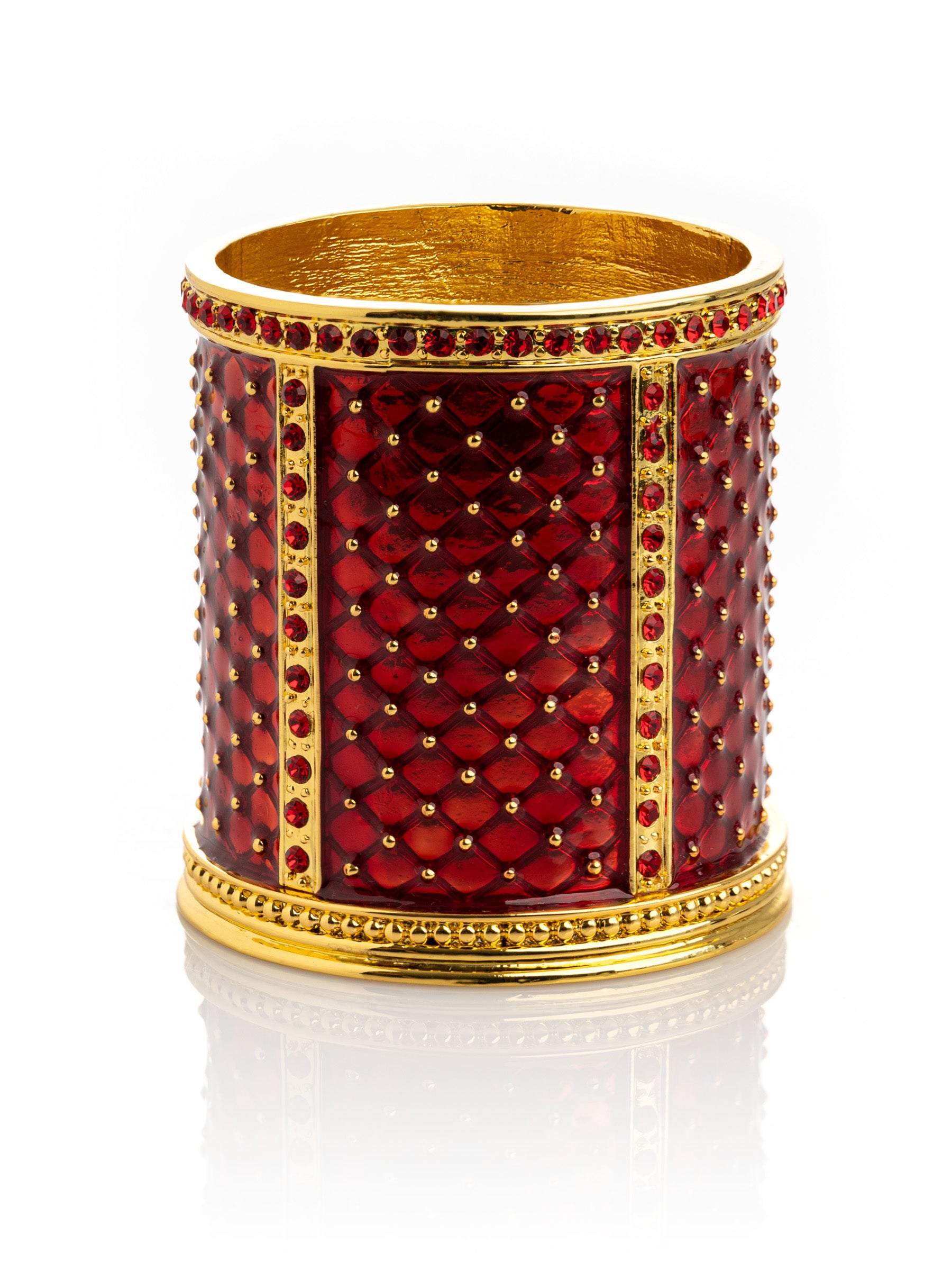Keren Kopal Red Decorated Candle Holder