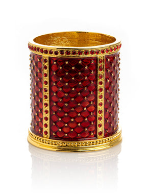 Keren Kopal Red Decorated Candle Holder