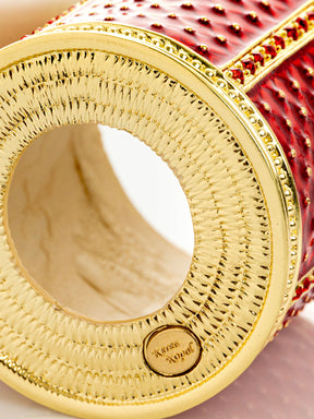 Keren Kopal Red Decorated Candle Holder