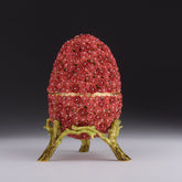 Keren Kopal Red Flowers Faberge Egg