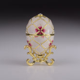 Keren Kopal White Egg with Flowers & Harp